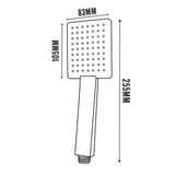 Black Single Function Handheld Shower Aquaperla