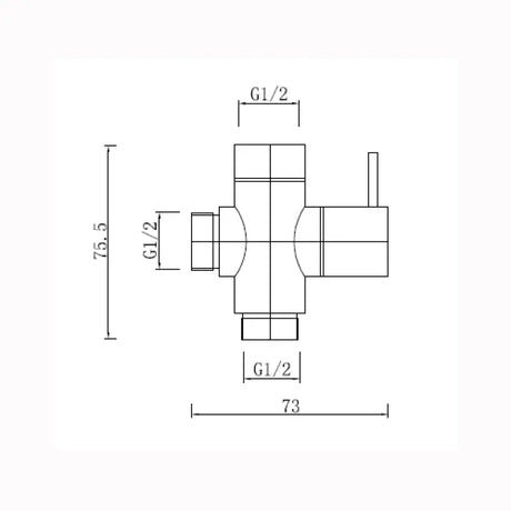 Brushed Gunmetal Bidet Diverter Aquaperla