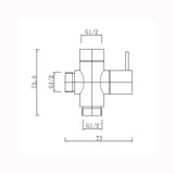Brushed Nickel Bidet Diverter Aquaperla