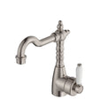 Eleanor Shepherds Crook Basin Mixer, Brushed Nickel / Ceramic fienza