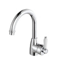 Eleanor Gooseneck Basin Mixer, Chrome / Ceramic fienza