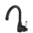 Eleanor Gooseneck Basin Mixer, Matte Black / Ceramic fienza