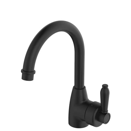 Eleanor Gooseneck Basin Mixer, Matte Black / Matte Black fienza