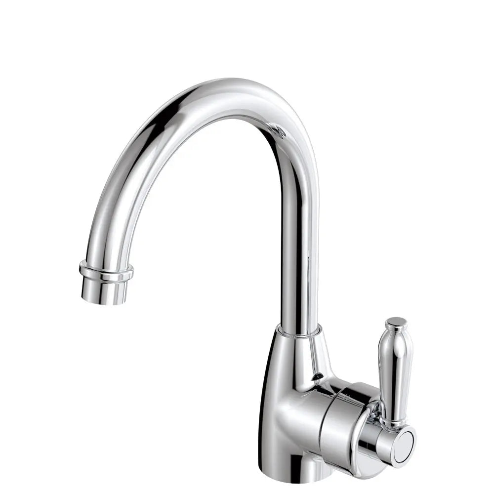 Eleanor Gooseneck Basin Mixer, Chrome / Chrome fienza