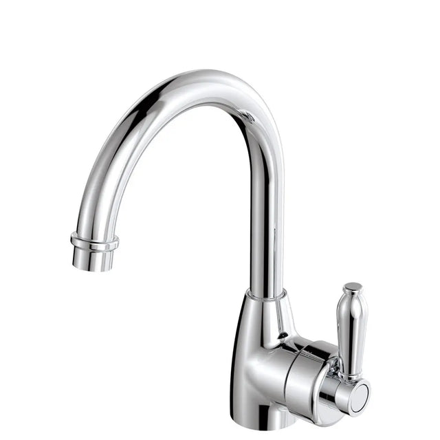 Eleanor Gooseneck Basin Mixer, Chrome / Chrome fienza