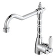 Eleanor Shepherds Crook Kitchen Sink Mixer Chrome White Handle fienza