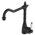 Eleanor Shepherds Crook Sink Mixer, Matte Black / Ceramic fienza