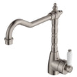 Eleanor Shepherds Crook Sink Mixer, Brushed Nickel / Ceramic fienza