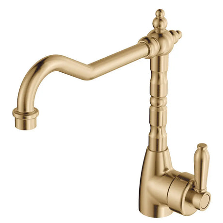 Eleanor Shepherds Crook Kitchen Sink Mixer Urban Brass fienza