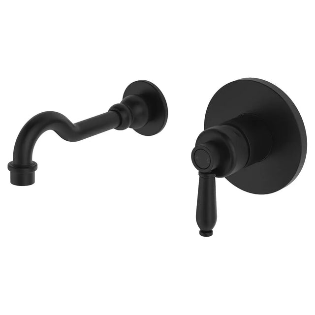 Eleanor Wall Basin/Bath Mixer Set, Matte Black / Matte Black fienza
