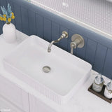 Eleanor Wall Basin/Bath Mixer Set, Brushed Nickel / Brushed Nickel fienza