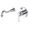 Eleanor Wall Basin/Bath Mixer Set, Chrome / Ceramic fienza
