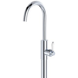 Eleanor Floor Mounted Basin/Bath Mixer, Chrome / Ceramic fienza