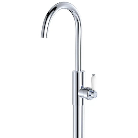 Eleanor Floor Mounted Basin/Bath Mixer, Chrome / Ceramic fienza