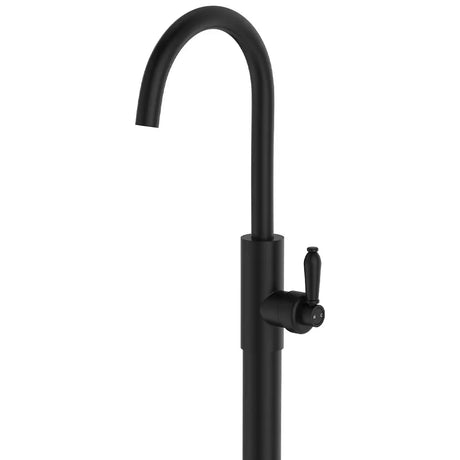 Eleanor Floor Mounted Basin/Bath Mixer, Matte Black / Matte Black fienza