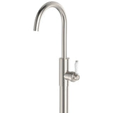Eleanor Floor Mounted Basin/Bath Mixer, Brushed Nickel / Ceramic fienza
