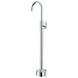 Eleanor Floor Mounted Basin/Bath Mixer, Chrome / Chrome fienza
