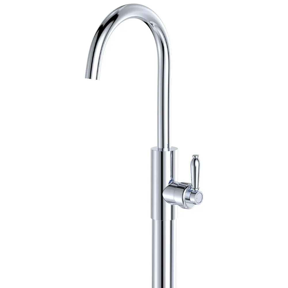Eleanor Floor Mounted Basin/Bath Mixer, Chrome / Chrome fienza