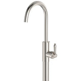 Eleanor Floor Mounted Basin/Bath Mixer, Brushed Nickel / Brushed Nickel fienza