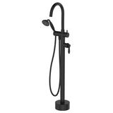 Eleanor Floor Mixer & Shower, Matte Black / Matte Black fienza