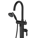 Eleanor Floor Mixer & Shower, Matte Black / Matte Black fienza