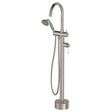 Eleanor Floor Mixer & Shower, Brushed Nickel / Ceramic fienza