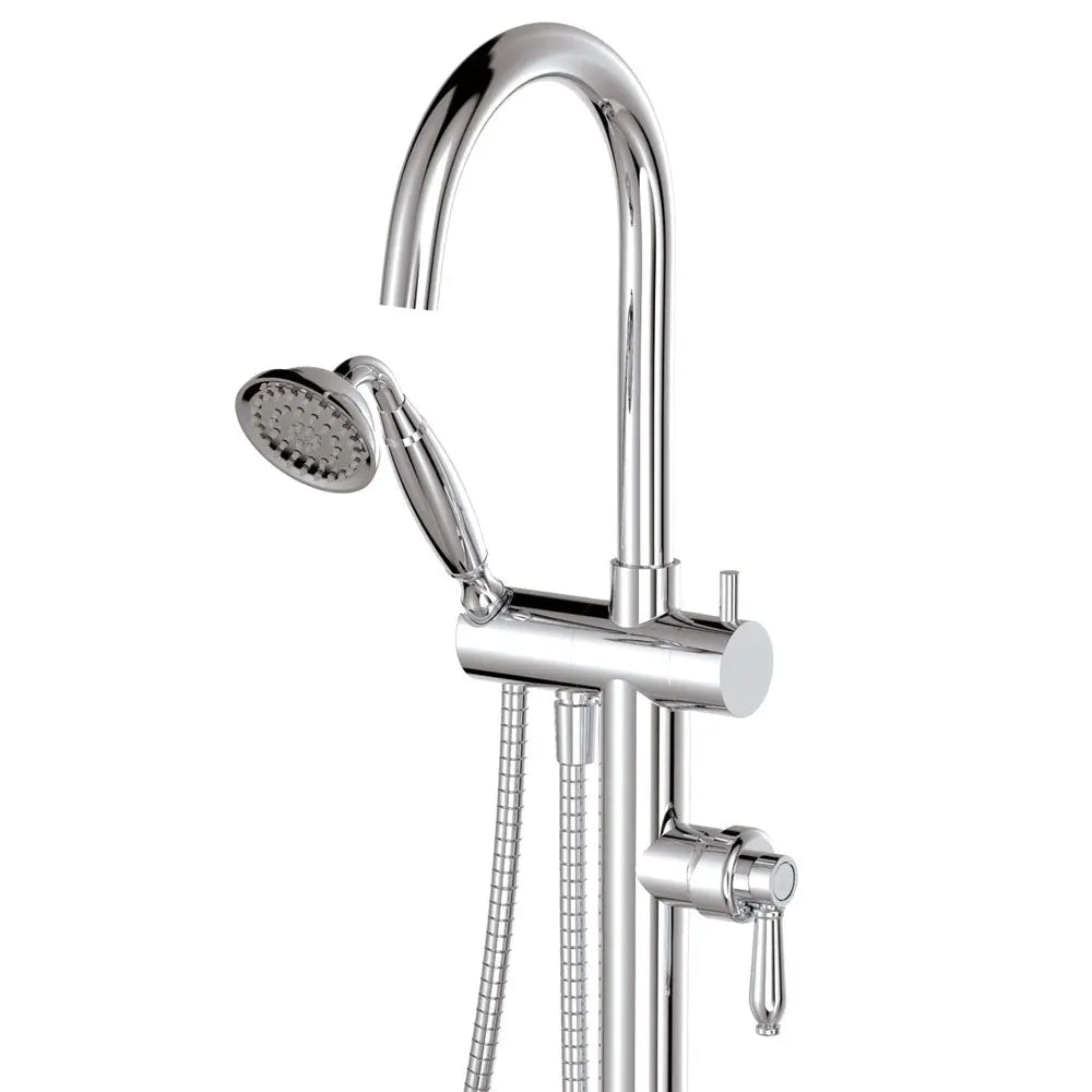 Eleanor Floor Mixer & Shower, Chrome / Chrome fienza