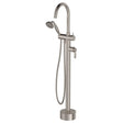 Eleanor Floor Mixer & Shower, Brushed Nickel / Brushed Nickel fienza