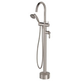 Eleanor Floor Mixer & Shower, Brushed Nickel / Brushed Nickel fienza