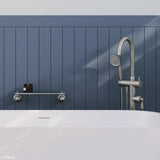 Eleanor Floor Mixer & Shower, Brushed Nickel / Brushed Nickel fienza