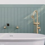 Eleanor Floor Mixer & Shower, Urban Brass / Ceramic fienza