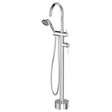 Eleanor Floor Mixer & Shower, Chrome / Ceramic fienza