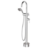 Eleanor Floor Mixer & Shower, Chrome / Ceramic fienza