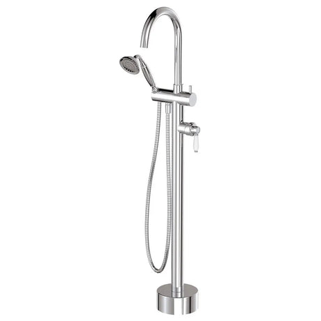 Eleanor Floor Mixer & Shower, Chrome / Ceramic fienza
