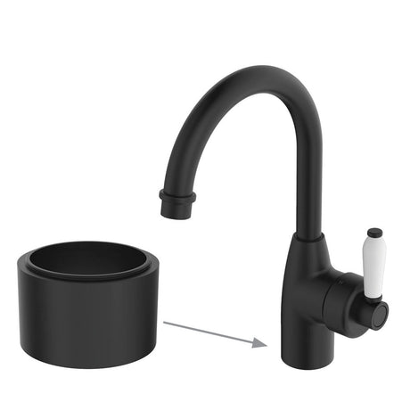 Eleanor 30mm Base Riser for Basin Mixers, Matte Black fienza
