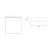 100*100*21mm Brushed Black Ezy Flow Guard Floor Waste Insert Aquaperla