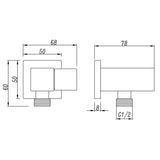 Gunmetal Shower Rail Aquaperla