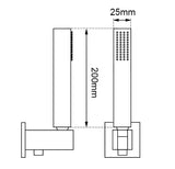 Brushed Brass Shower Rail with Handheld Shower Aquaperla
