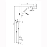 Black Shower Rail Aquaperla