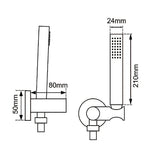 Brushed Brass Shower Rail with Handheld Shower Aquaperla