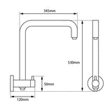 Chrome Shower Rail Aquaperla