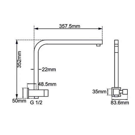Chrome Shower Rail Aquaperla