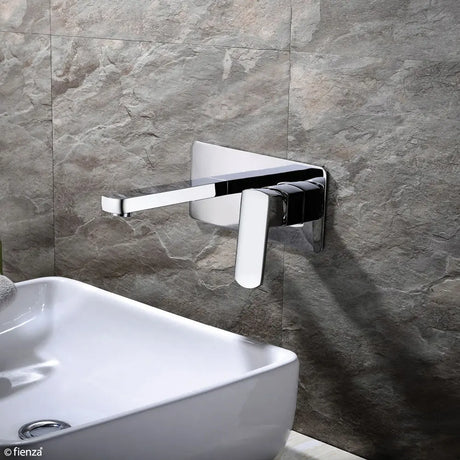 Koko Basin/Bath Wall Mixer Set, Chrome fienza