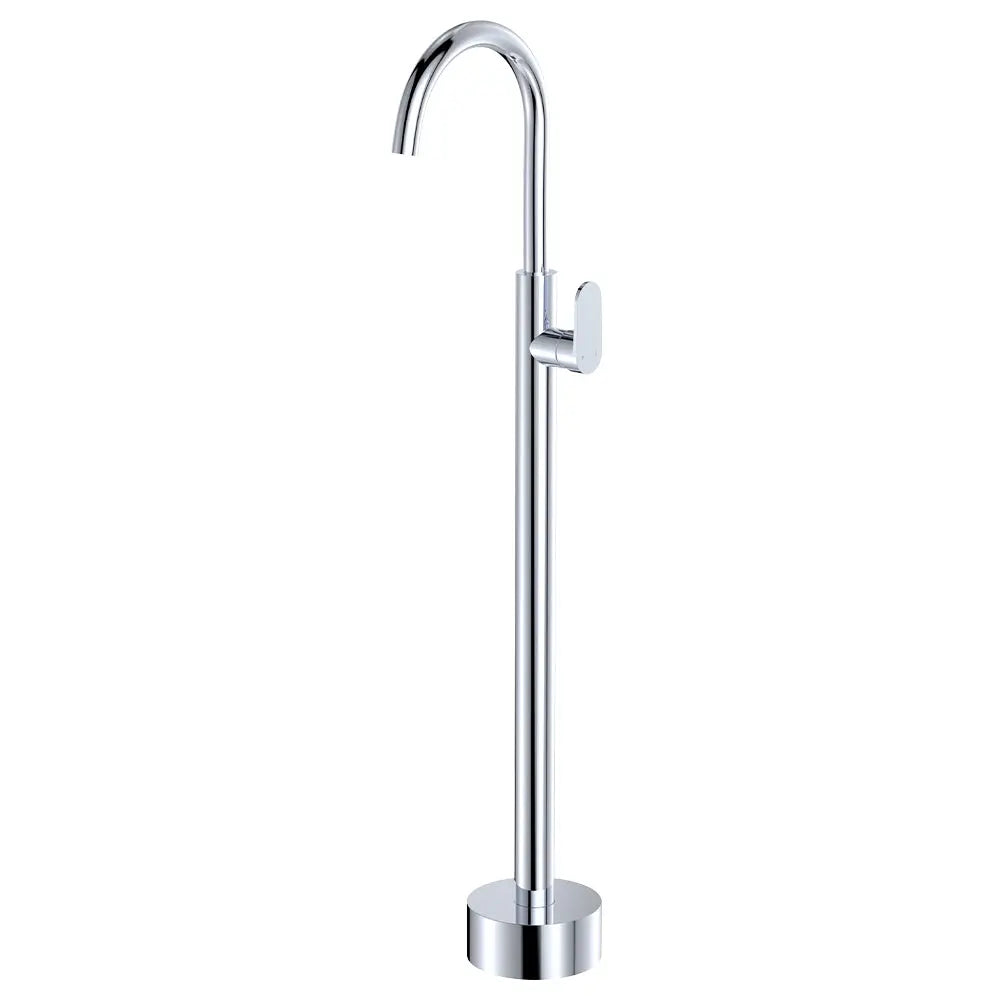 Empire Slim Floor Mounted Basin/Bath Mixer, Chrome fienza