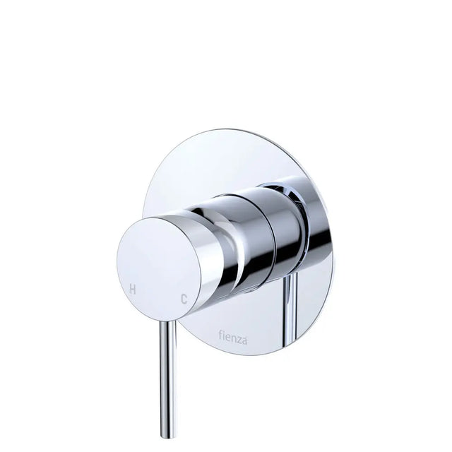 Kaya Wall Mixer, Large Round Plate, Chrome fienza