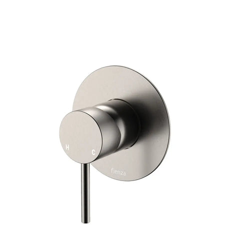 Kaya Wall Mixer, Large Round Plate, Brushed Nickel fienza