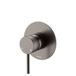 Kaya Wall Mixer, Large Round Plate, Gun Metal fienza