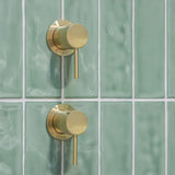Kaya Wall Mixer, Small Round Plate, Urban Brass fienza