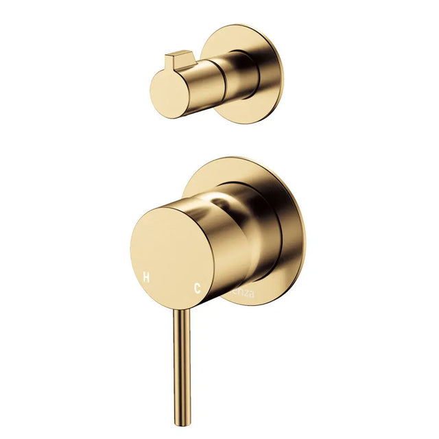 Kaya Wall Diverter Mixer, Small Round Plates, Urban Brass fienza