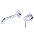 Kaya Basin/Bath Wall Mixer Set, Round Plates, 200mm Outlet, Chrome fienza